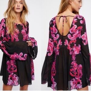Free People Symphony Bell Sleeve Slip Dress Small